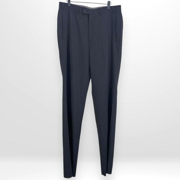 HILTL Gray Solid Mens Dress Pants